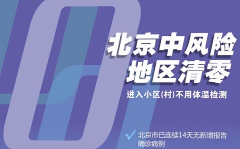 北京市高风险地区清零 北京中高风险区清零